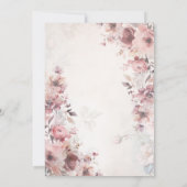 Blush roze rozen 50ste verjaardag kaart (Achterkant)