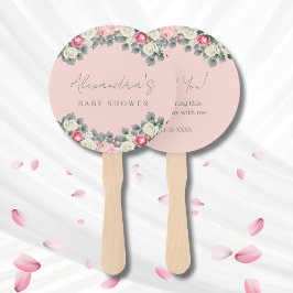 Blush roze  Rozen Baby shower Dank u Handwaaier
