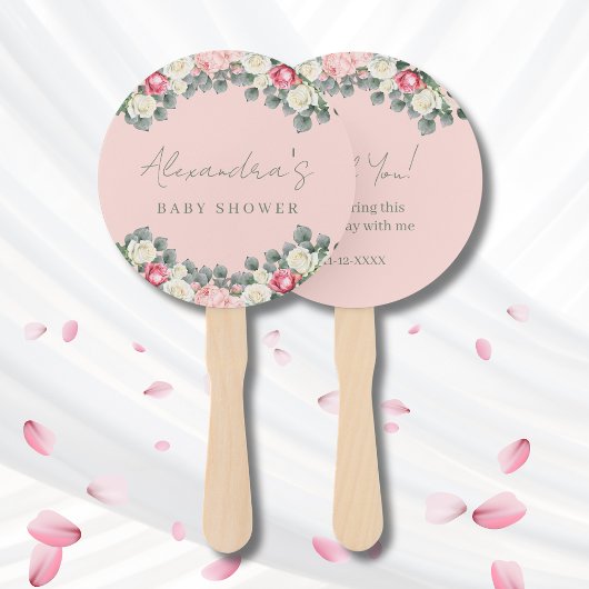 Blush roze  Rozen Baby shower Dank u Handwaaier