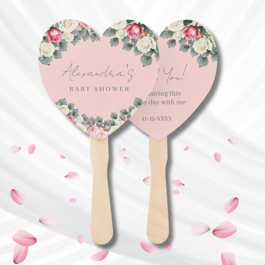 Blush roze  Rozen Baby shower Dank u Handwaaier
