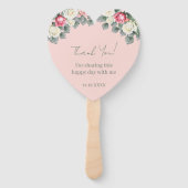 Blush roze  Rozen Baby shower Dank u Handwaaier (Achterkant)