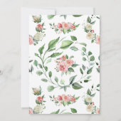 Blush roze rozen Baby shower Kaart (Achterkant)