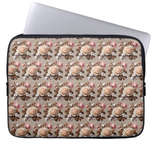 Blush Roze rozen bloemen floral Laptop Sleeve