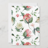 Blush Roze Rozen Bloemen Vrijgezellenfeest Kaart (Achterkant)
