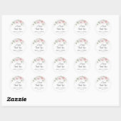 Blush Roze Rozen Bruiloft Classic Ronde Sticker (Vel)