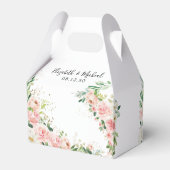 Blush Roze Rozen Bruiloft Favor Box Bedankdoosjes (Achterkant)