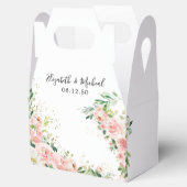 Blush Roze Rozen Bruiloft Favor Box Bedankdoosjes (Geopend)