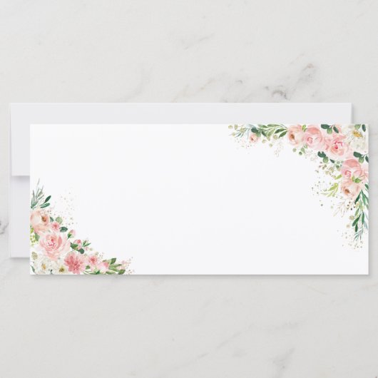 Blush roze rozen bruiloft hoofd tafel teken (Achterkant)