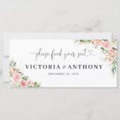 Blush roze rozen bruiloft hoofd tafel teken (Voorkant)