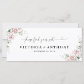 Blush roze rozen bruiloft hoofd tafel teken (Voorkant)