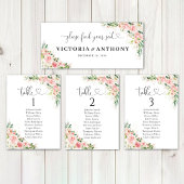 Blush roze rozen bruiloft hoofd tafel teken