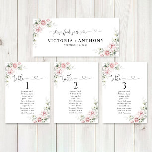 Blush roze rozen bruiloft hoofd tafel teken