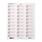 Blush roze rozen bruiloft label retouradres (Full Sheet)