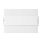 Blush Roze Rozen Bruiloft Uitnodiging Belly Band Uitnodigingen Wikkel (Achterkant Voorbeeld)