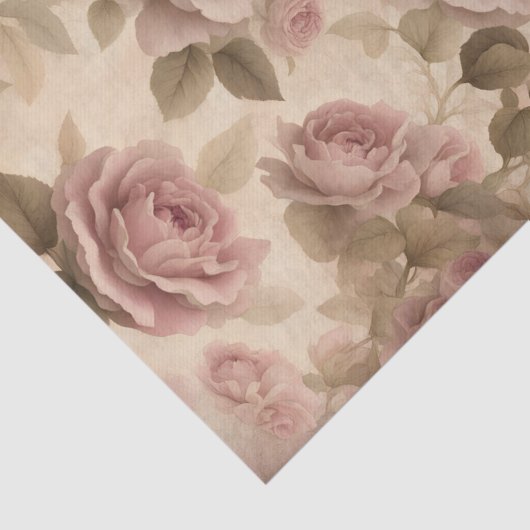 Blush roze  rozen decoupage ambacht tissuepapier (Detail)