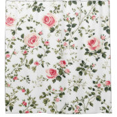 blush roze rozen douchegordijn (Voorkant)