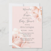 Blush roze rozen draden vertonen Baby in script Kaart (Voorkant)