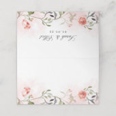 Blush roze rozen Elegant Wedding Place Cards Plaatskaartje (Buitenkant ongevouwen)