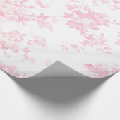 Blush roze rozen elegante florale cadeaupapier (Hoek)