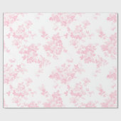 Blush roze rozen elegante florale cadeaupapier (Vlak)