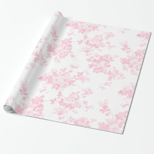 Blush roze  rozen elegante florale  cadeaupapier