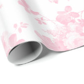 Blush roze rozen elegante florale cadeaupapier (Rol Hoek)