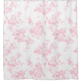 Blush roze  rozen elegante florale  douchegordijn (Voorkant)