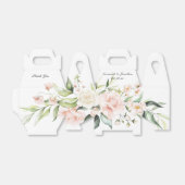 Blush roze rozen en Eucalyptus Greenery Wedding Bedankdoosjes (Uitgevouwen)