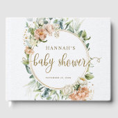 Blush roze rozen & Eucalyptus Baby shower Gastenboek (Voorkant)