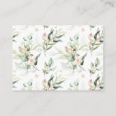 Blush roze rozen Eucalyptus diaper Raffle Informatiekaartje (Achterkant)