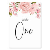 Blush roze rozen finale bruiloft kaart (Achterkant)