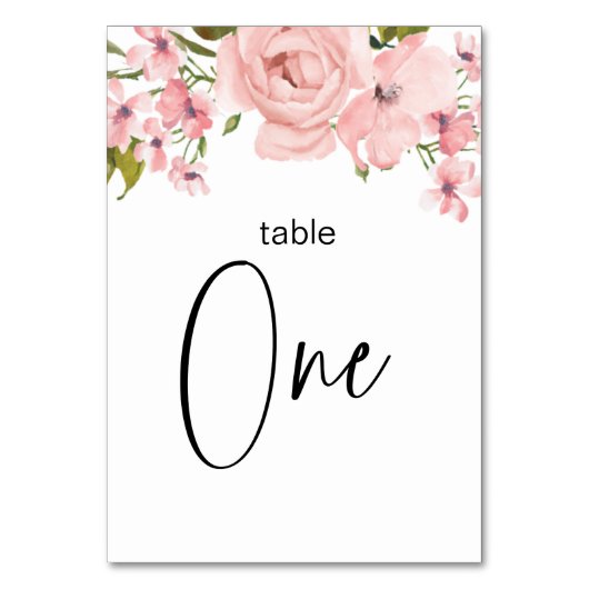 Blush roze rozen finale bruiloft kaart (Achterkant)