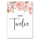 Blush roze rozen finale bruiloft kaart (Achterkant)