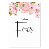 Blush roze rozen finale bruiloft kaart (Voorkant)