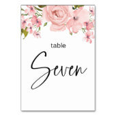 Blush roze rozen finale bruiloft kaart (Achterkant)