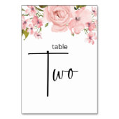 Blush roze rozen finale bruiloft kaart (Voorkant)