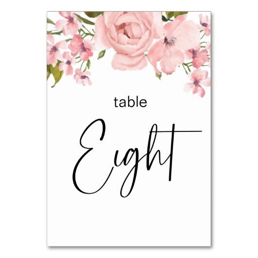 Blush roze rozen finale bruiloft kaart (Voorkant)