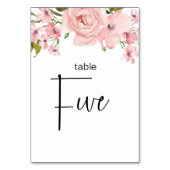 Blush roze rozen finale bruiloft kaart (Achterkant)