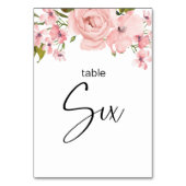 Blush roze rozen finale bruiloft kaart (Voorkant)