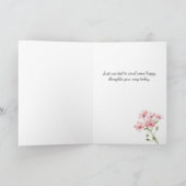 Blush roze rozen Floral denking van je Kaart (Binnen)