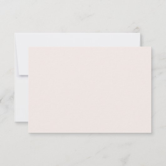Blush roze rozen Floral Gold White Weddenschap RSV Kaart (Achterkant)