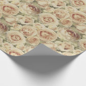 Blush Roze  Rozen Floral Pattern Cadeaupapier (Hoek)