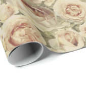 Blush Roze  Rozen Floral Pattern Cadeaupapier (Rol Hoek)