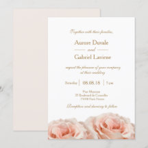 Blush roze Rozen Floral White Wedding