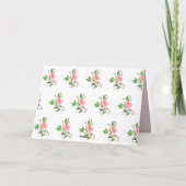 Blush roze rozen gevouwen Note Kaart (Achterkant)