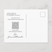 Blush roze rozen Gold Metallic Save the Date Aankondigingskaart (Achterkant)