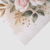Blush roze rozen gouden elementen decoupage tissuepapier (Detail)