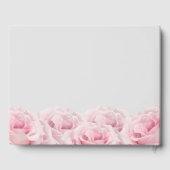 Blush Roze Rozen Grijs Elegant Bloemen Bruiloft Gastenboek (Achterkant)