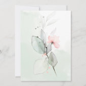 Blush roze Rozen Hummer Mason Jar Kaart (Achterkant)