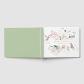 Blush roze rozen, Hummingvogels, Greenery Floral Gastenboek (Volledig)